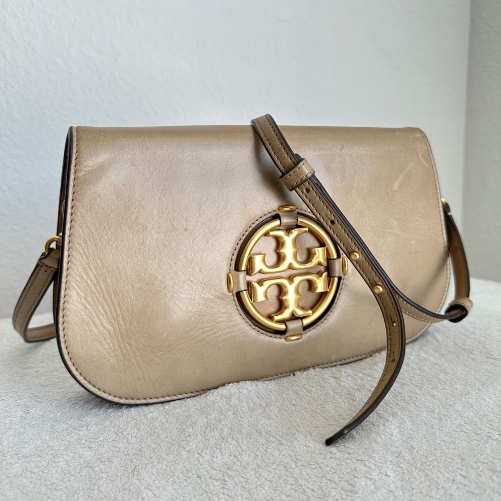 Tory Burch Miller Glazed Leather Clutch‎ bag
